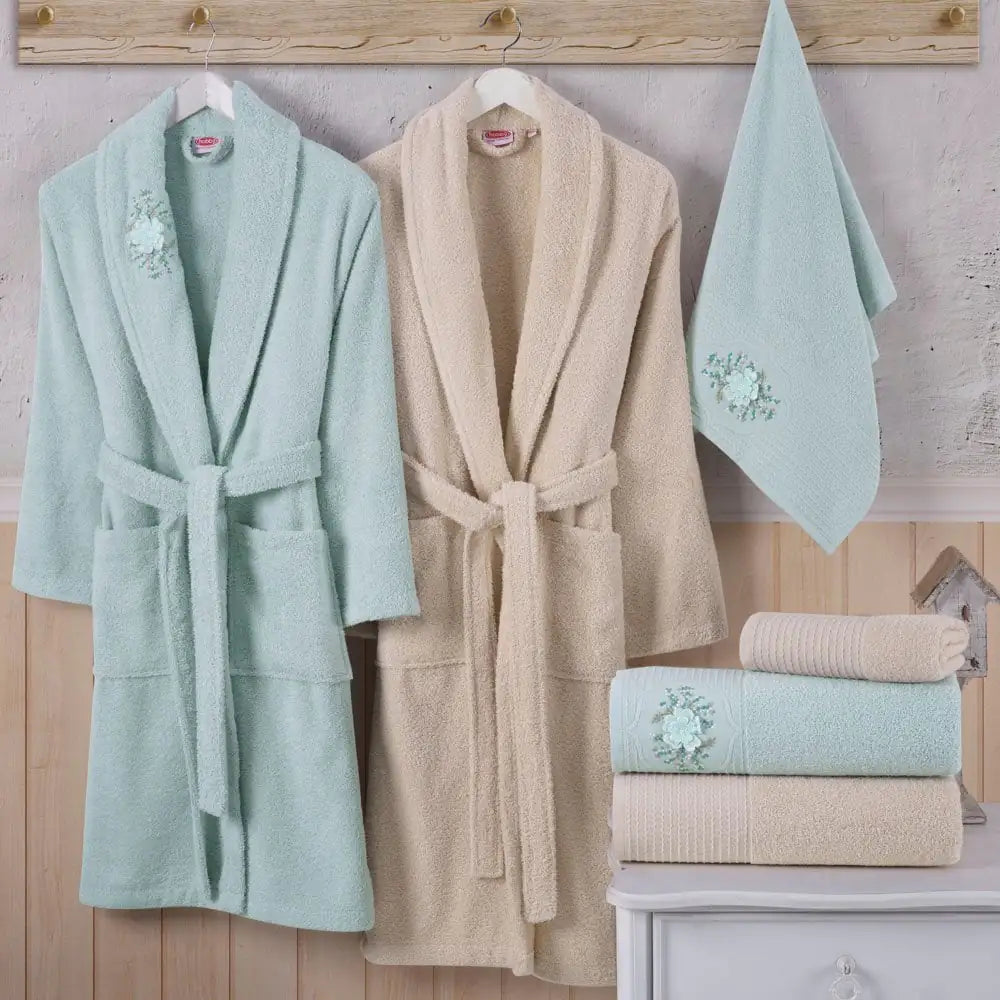 Cotton Bathrobe Set